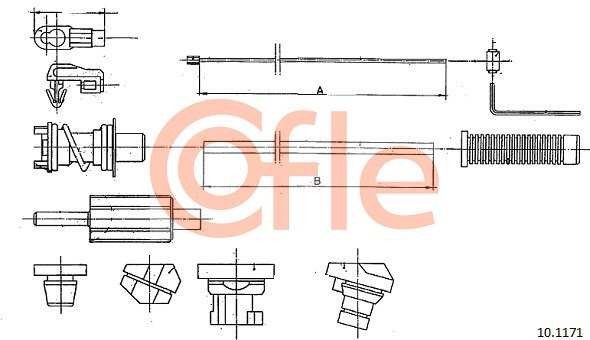 Cablu acceleratie 10.1171 COFLE