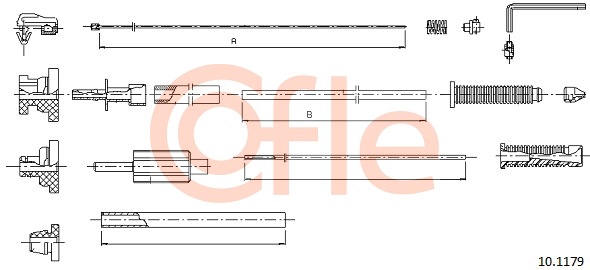 Cablu acceleratie 10.1179 COFLE