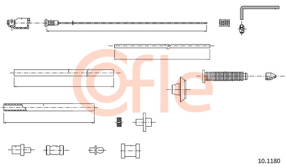 Cablu acceleratie 10.1180 COFLE