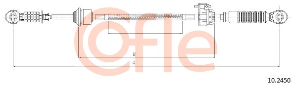 Cablu,transmisie manuala 10.2450 COFLE