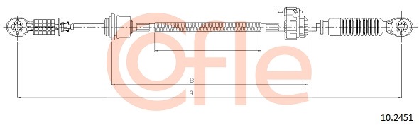 Cablu,transmisie manuala 10.2451 COFLE