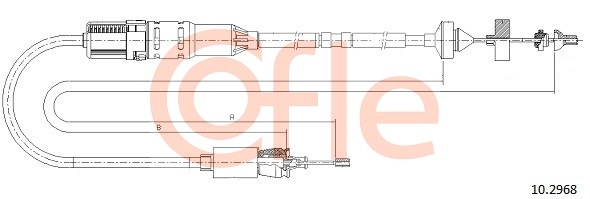 Cablu ambreiaj 10.2968 COFLE
