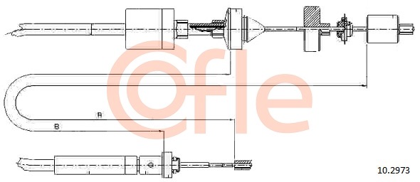 Cablu ambreiaj 10.2973 COFLE