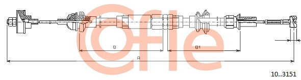 Cablu ambreiaj 10.3151 COFLE