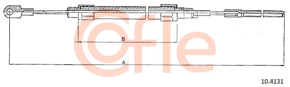 Cablu, frana de parcare 10.4131 COFLE