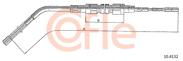 Cablu, frana de parcare 10.4132 COFLE