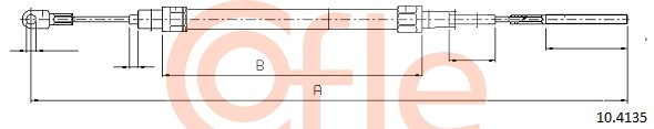 Cablu, frana de parcare 10.4135 COFLE