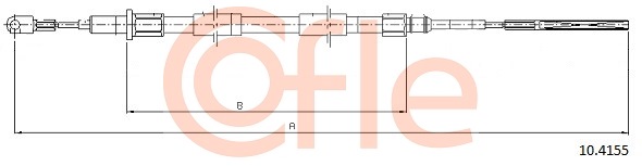 Cablu, frana de parcare 10.4155 COFLE
