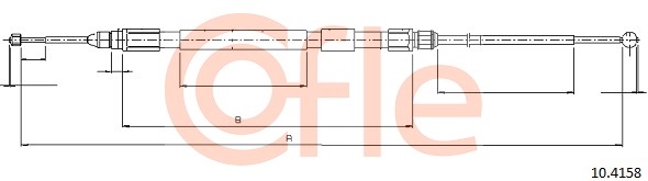 Cablu, frana de parcare 10.4158 COFLE