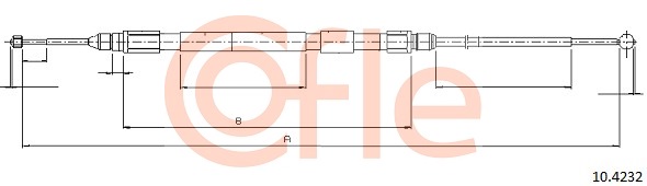 Cablu, frana de parcare 10.4232 COFLE