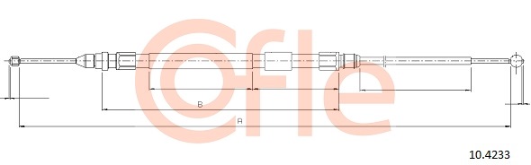 Cablu, frana de parcare 10.4233 COFLE