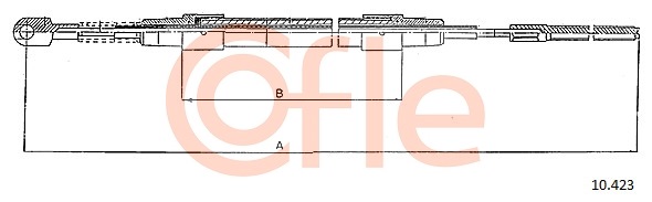 Cablu, frana de parcare 10.423 COFLE