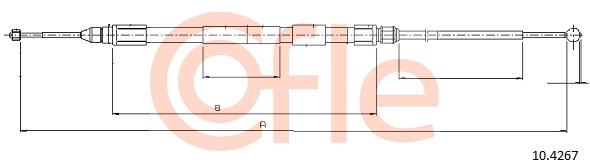Cablu, frana de parcare 10.4267 COFLE