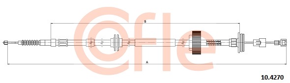 Cablu, frana de parcare 10.4270 COFLE
