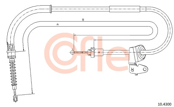 Cablu, frana de parcare 10.4300 COFLE