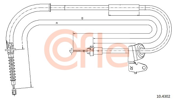 Cablu, frana de parcare 10.4302 COFLE