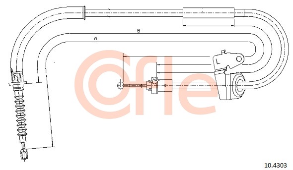 Cablu, frana de parcare 10.4303 COFLE