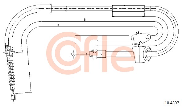 Cablu, frana de parcare 10.4307 COFLE