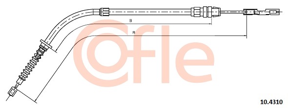 Cablu, frana de parcare 10.4310 COFLE