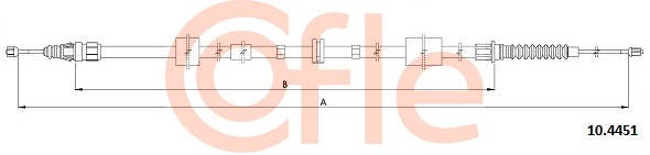 Cablu, frana de parcare 10.4451 COFLE