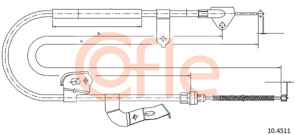 Cablu, frana de parcare 10.4511 COFLE