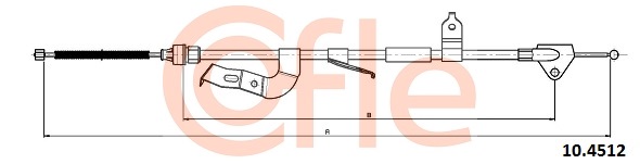 Cablu, frana de parcare 10.4512 COFLE