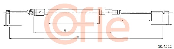 Cablu, frana de parcare 10.4522 COFLE