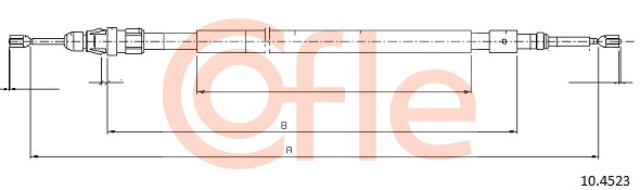 Cablu, frana de parcare 10.4523 COFLE