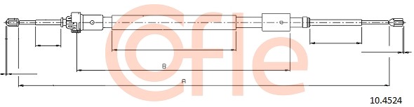 Cablu, frana de parcare 10.4524 COFLE