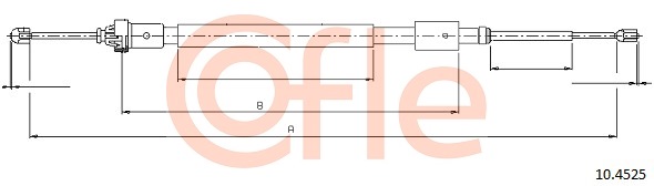 Cablu, frana de parcare 10.4525 COFLE