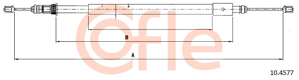 Cablu, frana de parcare 10.4577 COFLE