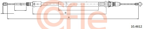 Cablu, frana de parcare 10.4612 COFLE