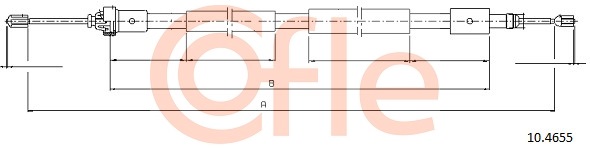 Cablu, frana de parcare 10.4655 COFLE