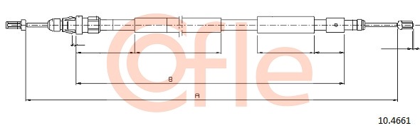 Cablu, frana de parcare 10.4661 COFLE