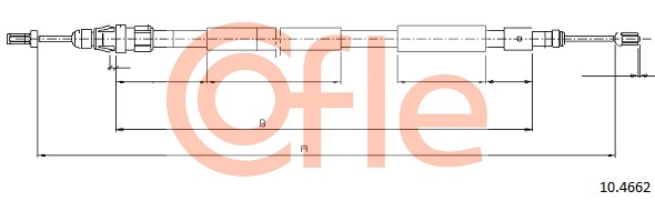 Cablu, frana de parcare 10.4662 COFLE