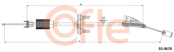 Cablu, frana de parcare 10.4670 COFLE