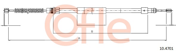 Cablu, frana de parcare 10.4701 COFLE