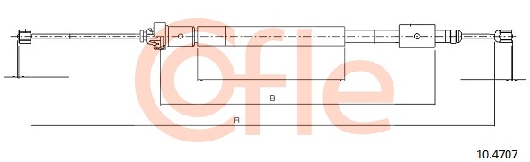 Cablu, frana de parcare 10.4707 COFLE