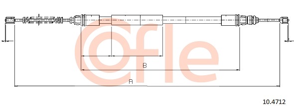 Cablu, frana de parcare 10.4712 COFLE