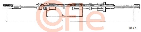 Cablu, frana de parcare 10.471 COFLE