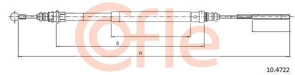 Cablu, frana de parcare 10.4722 COFLE