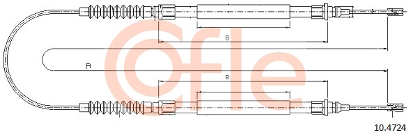 Cablu, frana de parcare 10.4724 COFLE