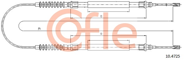 Cablu, frana de parcare 10.4725 COFLE