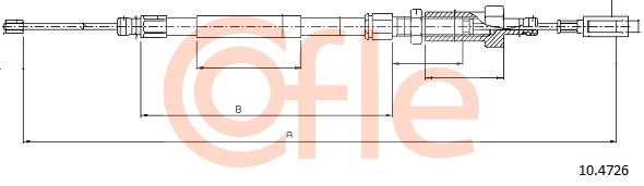 Cablu, frana de parcare 10.4726 COFLE