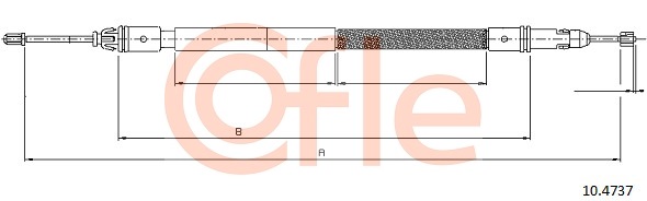 Cablu, frana de parcare 10.4737 COFLE