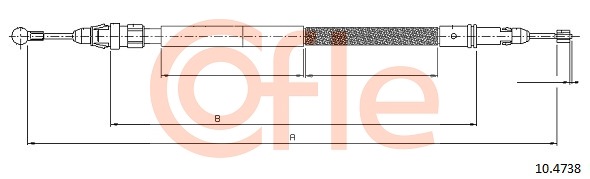 Cablu, frana de parcare 10.4738 COFLE
