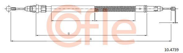 Cablu, frana de parcare 10.4739 COFLE