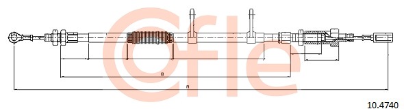 Cablu, frana de parcare 10.4740 COFLE