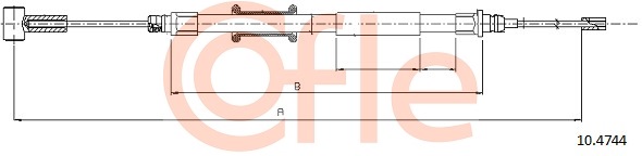 Cablu, frana de parcare 10.4744 COFLE