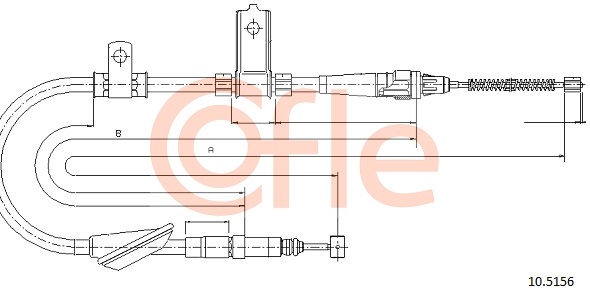 Cablu, frana de parcare 10.5156 COFLE